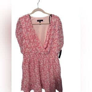 BCBG Paris Ruffle Chiffon Dress